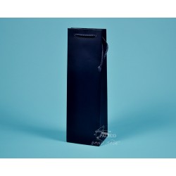papírová taška ALEX (na víno) 11,5x9x37 tmavě modrá  matné lamino