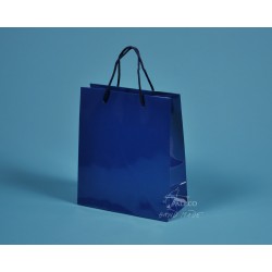 papírová taška KAROLÍNA 20x10x23 modrá lesklé lamino