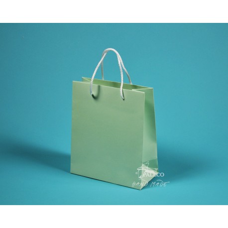papírová taška KAROLÍNA 20x10x23 světle zelená
