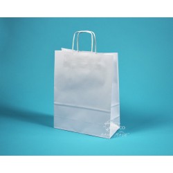 papírová taška TWIST 18x7x24 bílá