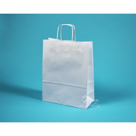 papírová taška TWIST 18x7x24 bílá