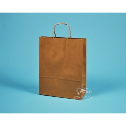 papírová taška TWIST 24x10x31 hnědý recyklovaný