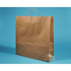 papírové tašky přírodní hnědé TWIST 45x17x49 hnědý recyklovaný 100g