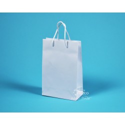 papírová taška JUSTÝNA 16x8x24 bílá ofset