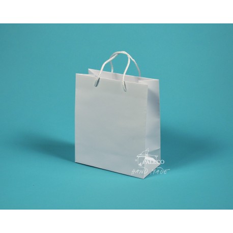 papírová taška KAROLÍNA 20x10x23 bílá ofset