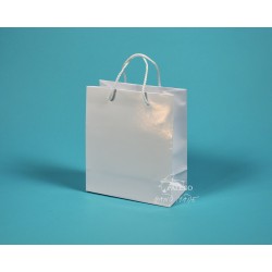 papírová taška KAROLÍNA 20x10x23 bílá lamino