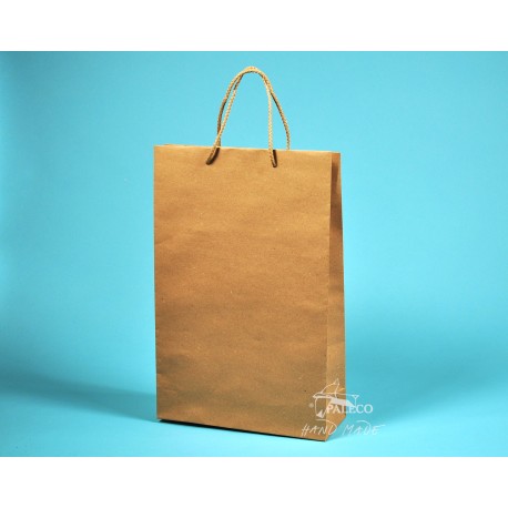 papírová taška BÁRA 25x9x37 hnědý recyklovaný