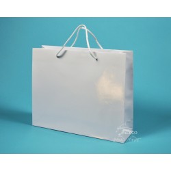 papírová taška PAVLÍNA 38x10x30 bílá lamino