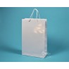 papírové tašky dárkové BÁRA 25x9x37 bílé lamino