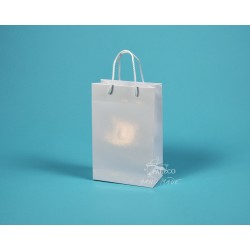 papírová taška JUSTÝNA 16x8x24  bílá lamino