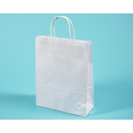 papírové tašky TWIST EKO 24x10x31 hnědý 100g ekologický certifikovaný papír s krouceným uchem